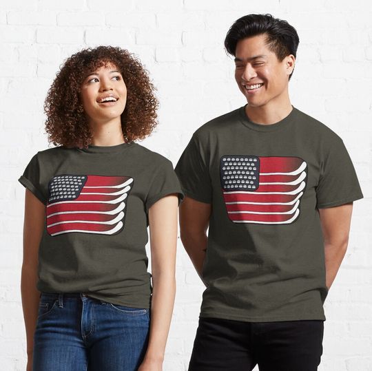 Discover American hockey flag  Classic T-Shirt