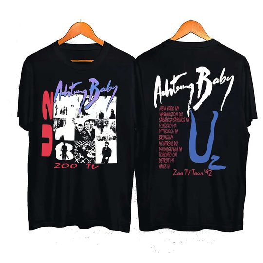 Discover Vintage U2 Achtung baby Zoo Tv Tour 92 Concert T-Shirt