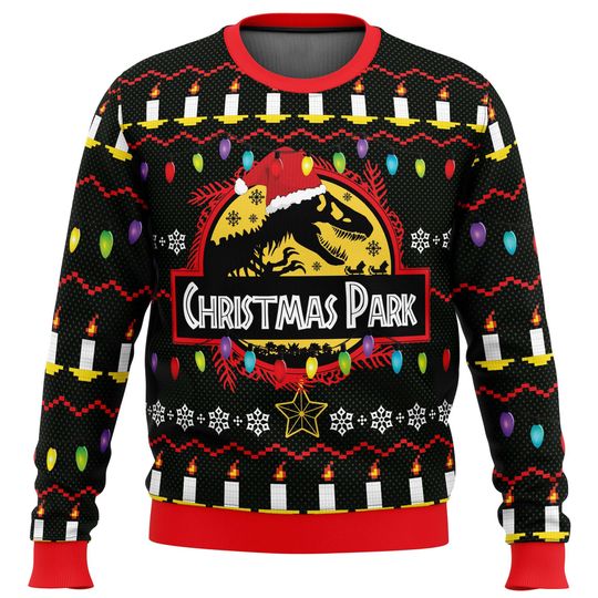 Discover Jurassic Park Christmas Park Ugly Sweater