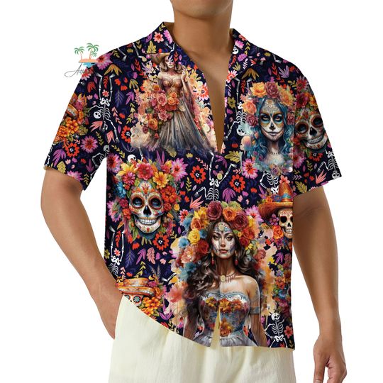 Discover Mexican Women Hispanic Heritage Button Up Shirt