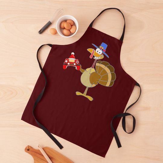 Discover Turkey Gamer Thanksgiving Kitchen Apron