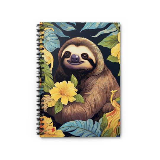 Discover Sloth Spiral Notebook - Ruled Line