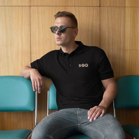 Discover BOO Halloween fall Embroidered  Polo