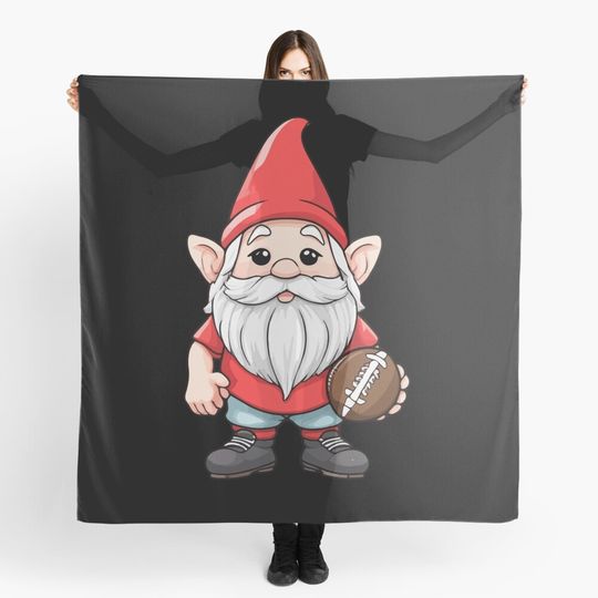 Discover Touchdown Gnome - A Thanksgiving Treat for Football and Gnome Lovers Scarf