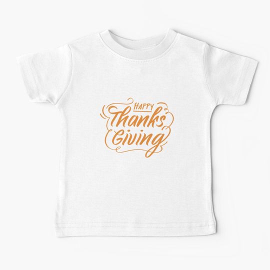 Discover Happy Thanksgiving Baby T-Shirt