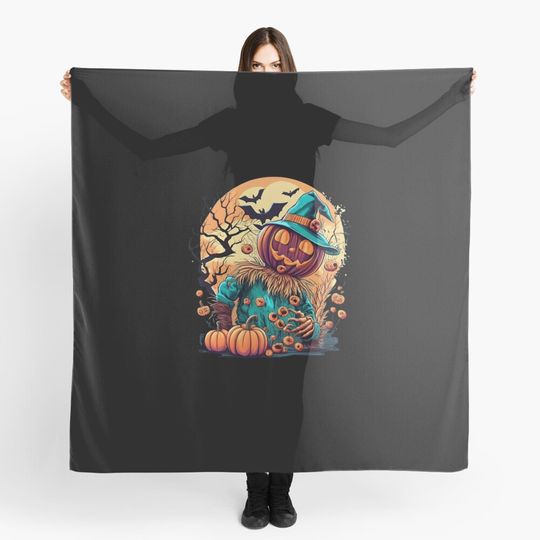 Discover Scarecrow Juggling Pumpkins Scarf