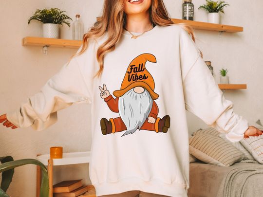 Discover Gnome Fall Sweatshirt Cute Gnome Sweater Thanksgiving