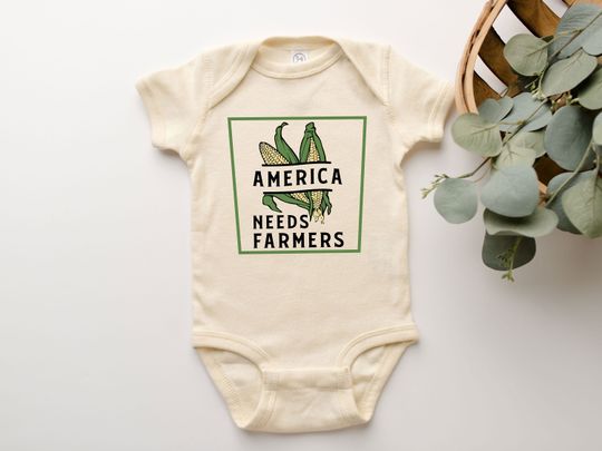 Discover America Needs Farmer Onesie Farming Crop Corn