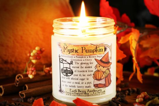 Discover The Mystic Pumpkin Soy Candle by Earth Berry Apothecary * Pumpkin Spice Scent * Nontoxic Handmade Soy Candles