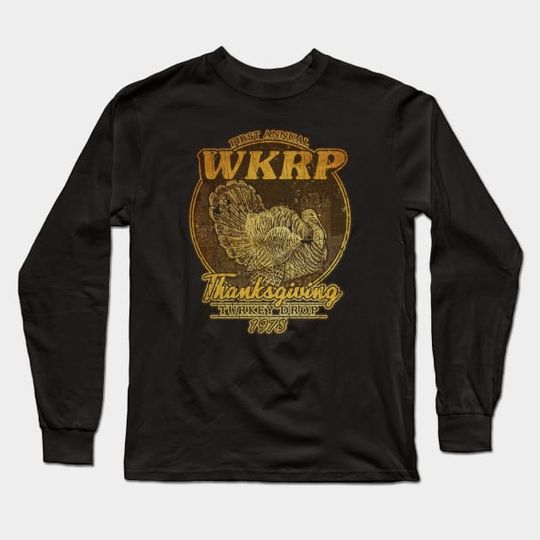 Discover Thanksgiving Turkey Drop vintage - Wkrp - Long Sleeve