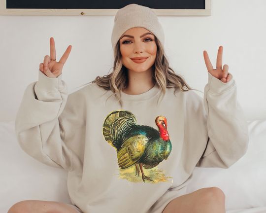 Discover Vintage Turkey Sweatshirt, Thanksgiving Shirt, Thanksgiving Sweatshirt