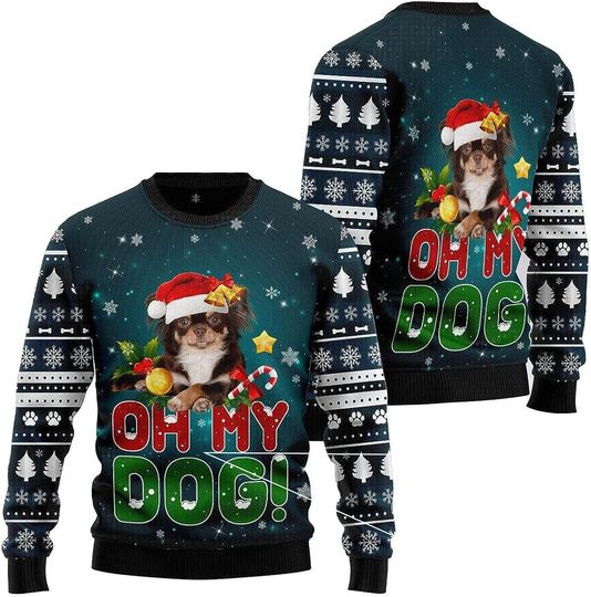Discover Chihuahua Ugly Sweatshirt Christmas Ugly Sweater Pullover