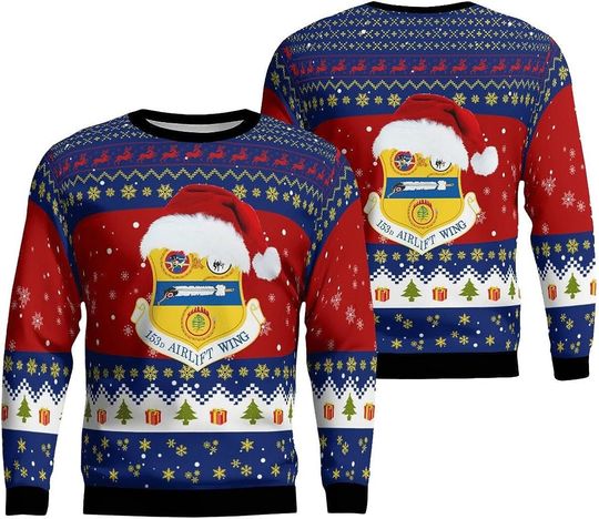 Discover Air Christmas Sweater 3D Ugly Sweater Long Sleeve