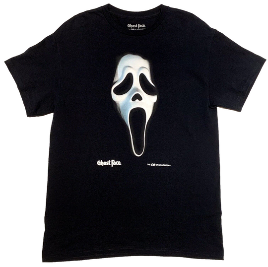Discover Ghost Face Black T-Shirt Mens Size Medium Halloween Scream Movie Unisex Shirt