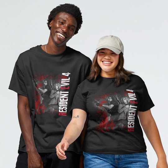 Discover Leon and Ashley (White Logo) Classic T-Shirt, Residence Evil Shirt, Horror Game Shirt
