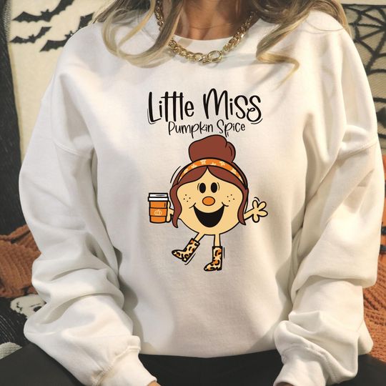 Discover Halloween Little Miss Pumpkin Spice Sweatshirt, Pumpkin Spice sweatshirt