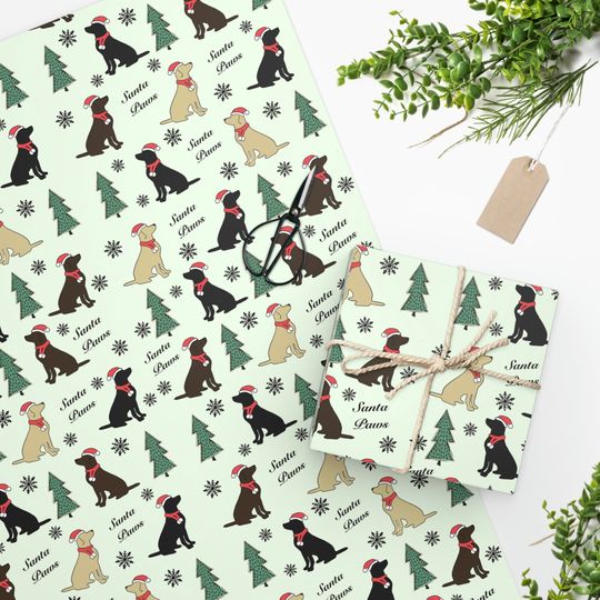 Discover Labrador Christmas Gift Wrap - Adorable Wrapping Paper for Dog Moms