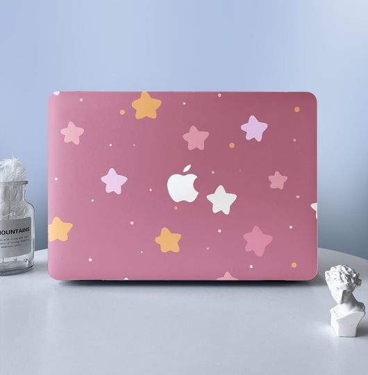 Discover Pink Star Cute MacBook Case Fairy Laptop Skins
