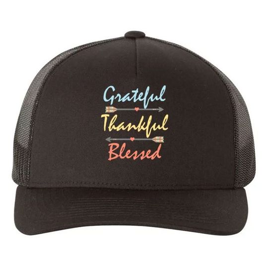 Discover Grateful Thankful Blessed Thanksgiving Trucker Hat