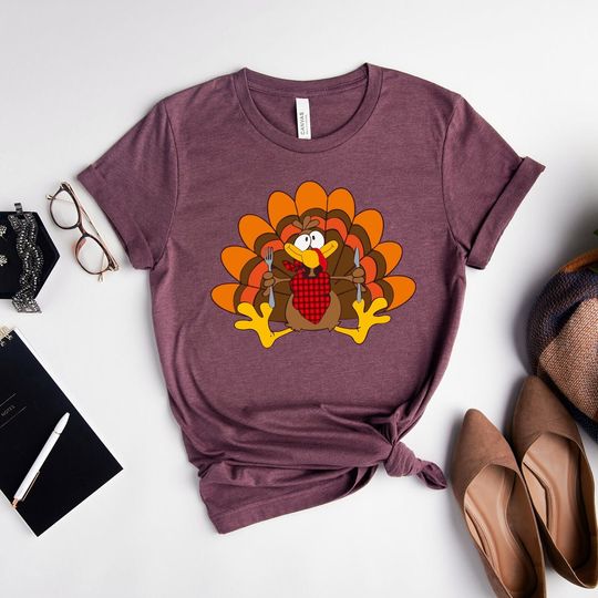Discover Cute Turkey Fall Thanksgiving Shirt, Thanksgiving Family Matching Shirt