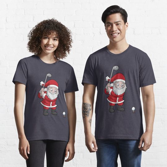 Discover Santa Claus Golfing Christmas Essential T-Shirt