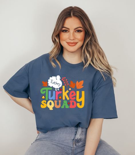 Discover Turkey Squad Family Tshirt, Thanksgiving Tshirt