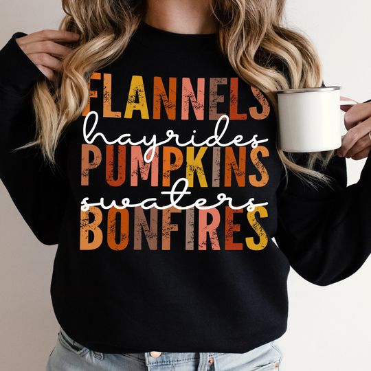 Discover Flannes Hayrides Pumpkins Sweater