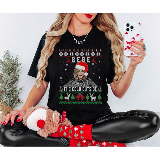 Discover BEBE Santa Christmas Shirt, Bebe It's Cold Outside Vintage Shirt, Moira Rose Shirt
