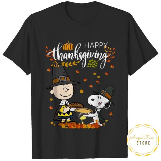 Discover Happy Thanksgiving Snoopy T-Shirt