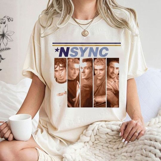 Discover NSYNC Shirt, NSYNC Men's Split Photo T-Shirt, NSYNC Fan Gift