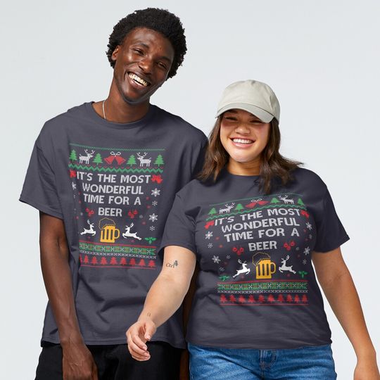 Discover Most Wonderful Beer Ugly Christmas  Classic T-Shirt