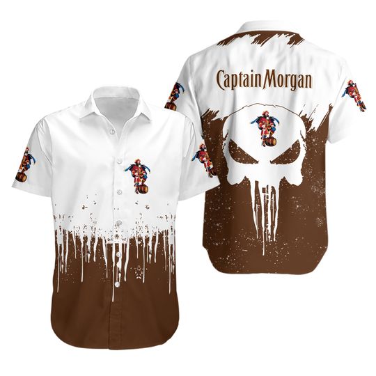 Discover Captain Morgan Hawaiian Beach Pattern Shirt
