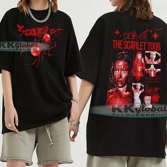 Discover Doja Cat The Scarlet Tour Tshirt, Doja Cat Scarlet Tour With 2 Slides For All Fans