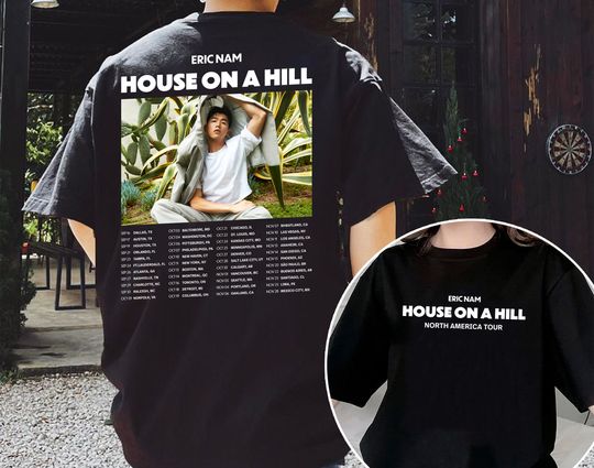 Discover Eric Nam Kpop Shirt, House on a Hill World Tour 2023 Shirt, Eric Nam North America Tour Shirt,  Eric Nam Shirt