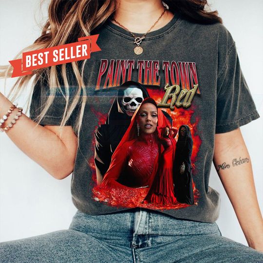 Discover Doja Cat Paint The Town Red Fan Shirt, Vintage 90s Bootleg Shirt