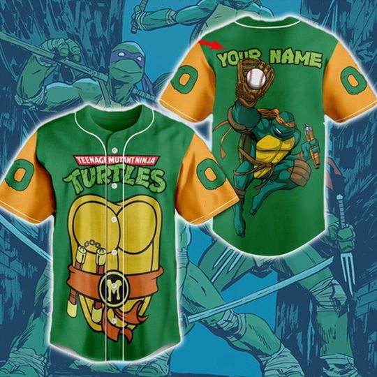 Discover Personalized Teenage Mutant Ninja Turtles Baseball Jersey