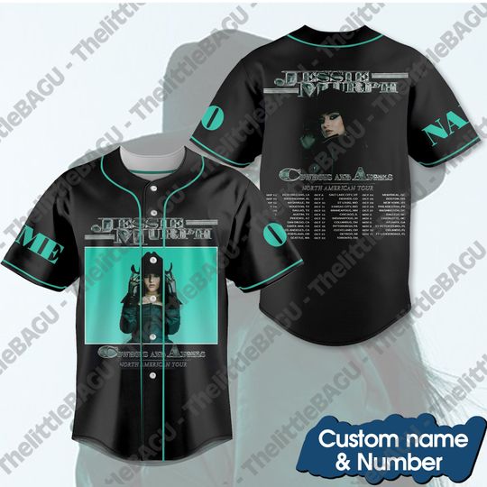 Discover Customized Jessie Murph North America Tour Baseball Jersey, Cowboys And Angels Shirt, Music Concert Merch