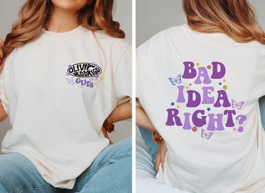 Discover Olivia Rodrigo Guts Shirt, Concert Tour Merch, Song Lyrics Tshir