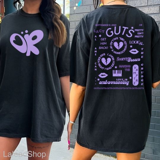 Discover Guts Olivia Rodrigo Shirt, Olivia Rodrigo Guts Merch