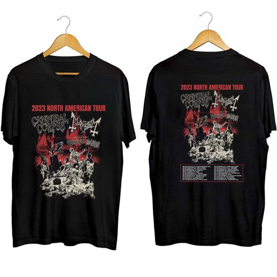 Discover Cannibal Corpse 2023 Tour Shirt, Cannibal Corpse Band Fan Shirt