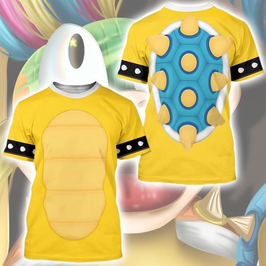 Discover Yellow Turtle Game Matching Family Hoodie, Larry Koopa Halloween Costume For Group