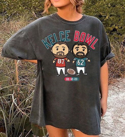 Discover Jason & Travis Kelce Football Tee | Fun Kelce Brothers Shirt
