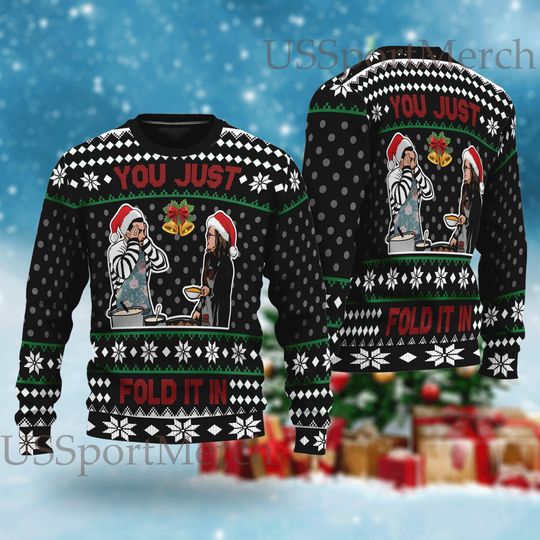 Discover You Just Fold It In Schitts Creek Ugly Christmas, David Rose Ugly Sweater Knitted, Christmas Sweater, Ugly Christmas Sweater