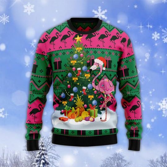 Discover Flamingo Ugly Christmas Sweater