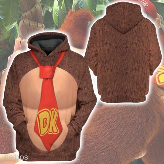 Discover Donkey Kong Full Over Print 3D Hoodie, Donkey Kong Cosplay Hoodie