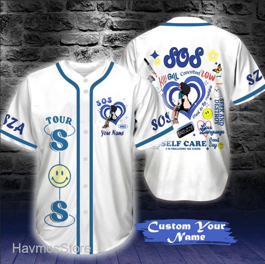 Discover Sza SOS New Album Signature Baseball Jersey, Sza Good Day Shirt