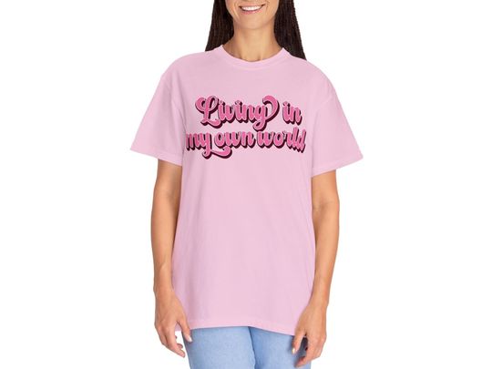Discover Living In My Own World, Barbi Vintage T-shirt, Doll Clothes Pink T-shirt