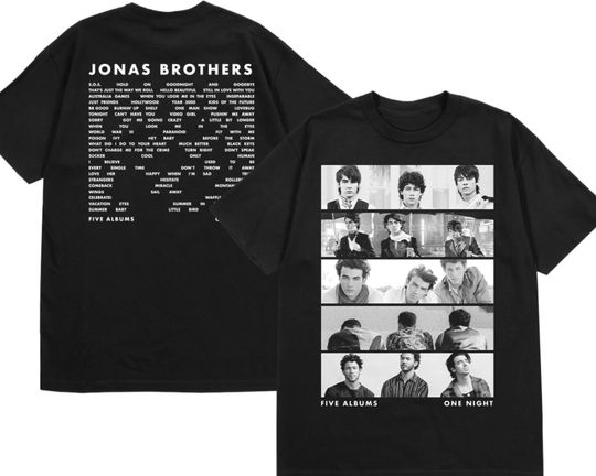 Discover Jonas Brothers Tour Merchandise - Five Albums Tribute