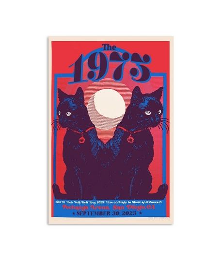 Discover The 1975 Sep 30 2023 San Diego, San Diego, CA Tour Poster
