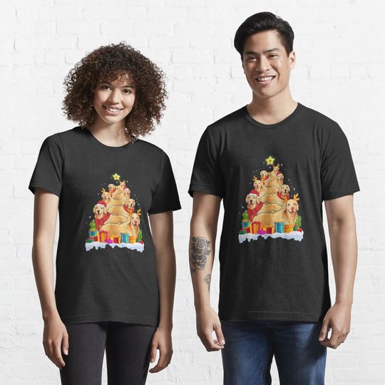 Discover Golden Retriever Christmas Tree Funny gift  T-Shirt